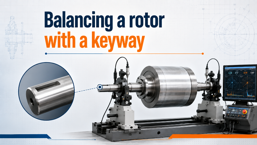Balancing a rotor with a keyway